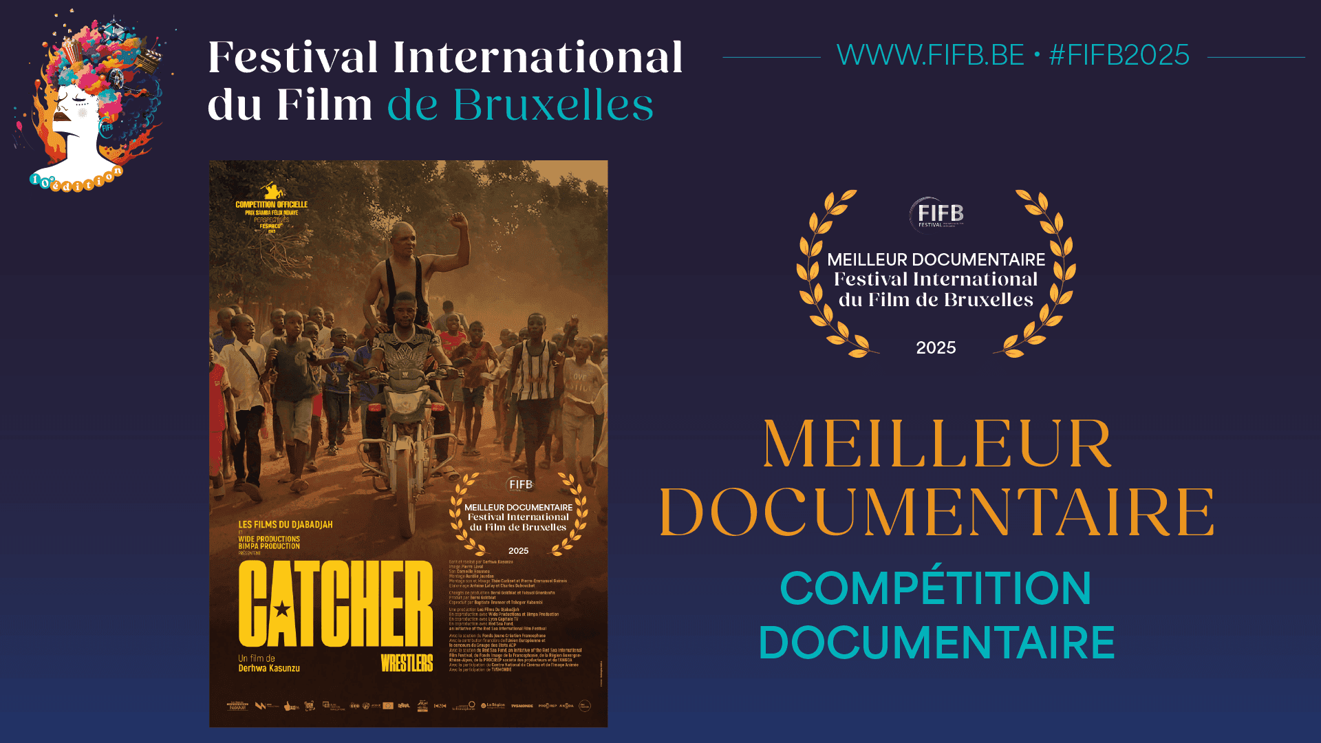 Visuel du palmarès 2025 — Meilleur Documentaire — Compétition Documentaire — Catcher (Wrestlers)