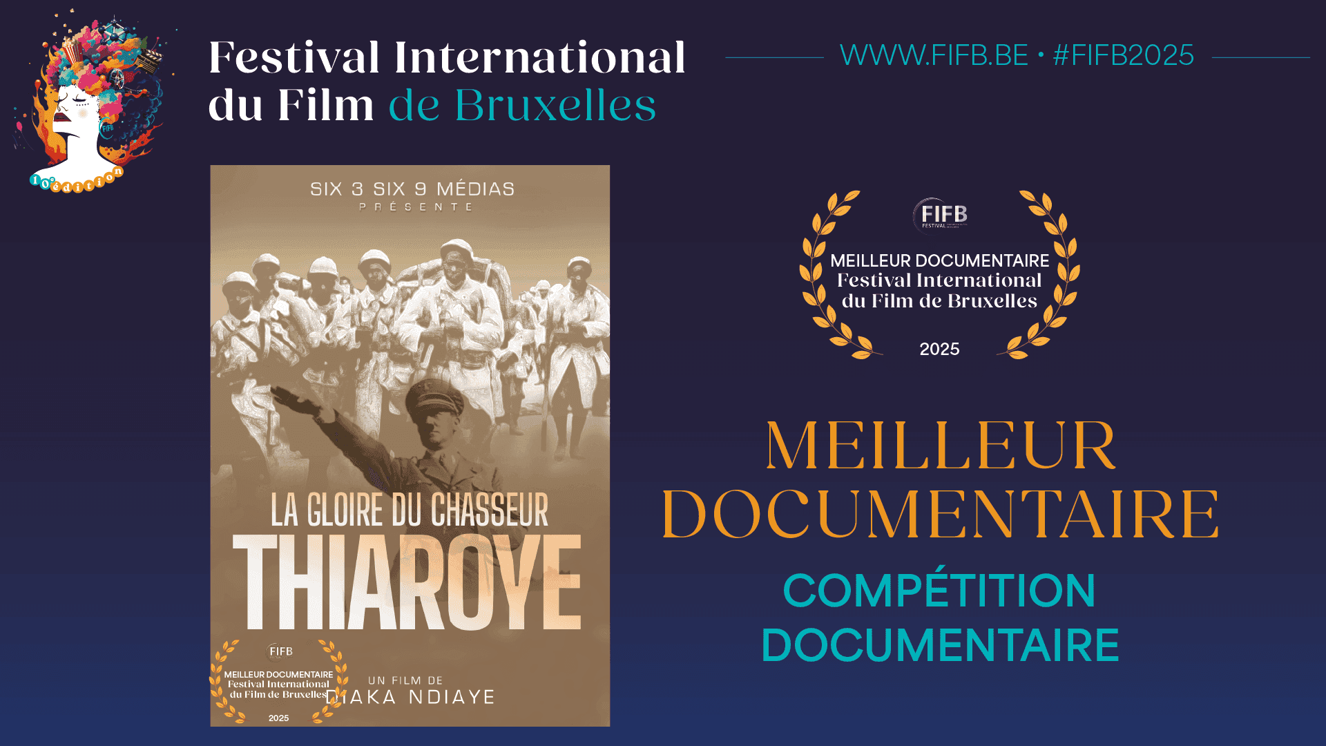 Visuel du palmarès 2025 — Meilleur Documentaire — Compétition Documentaire — La Gloire du Chasseur Thiaroye