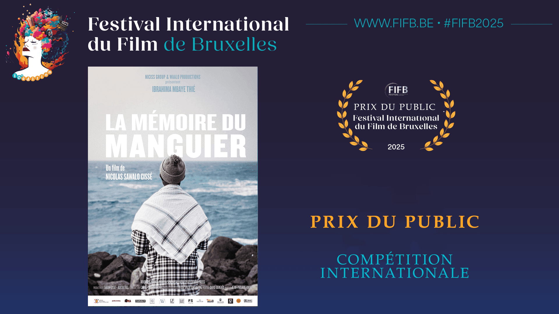 Visuel du palmarès 2025 — Prix du Public — Compétition Internationale — La Mémoire du Manguier